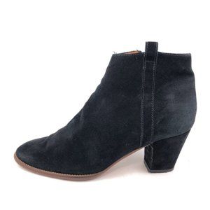 Madewell The Billie Black Suede Ankle Booties 9